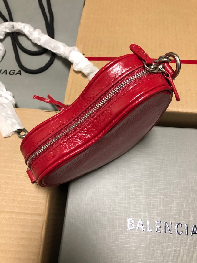 Balenciaga WOMENS LE CAGOLE HEART MINI BAG 27811 red