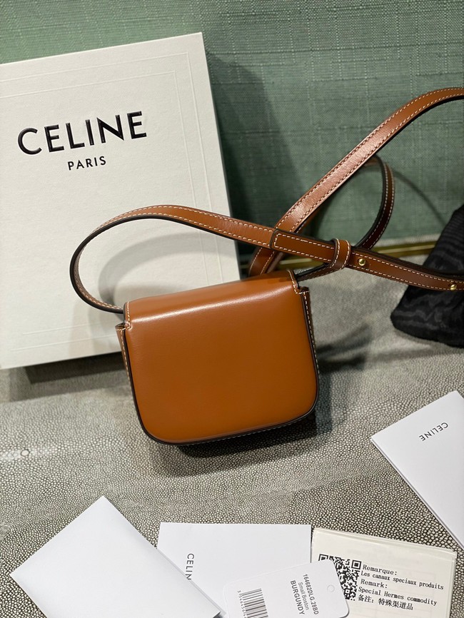 Celine MINI TRIOMPHE IN CALFSKIN 10I512 tan