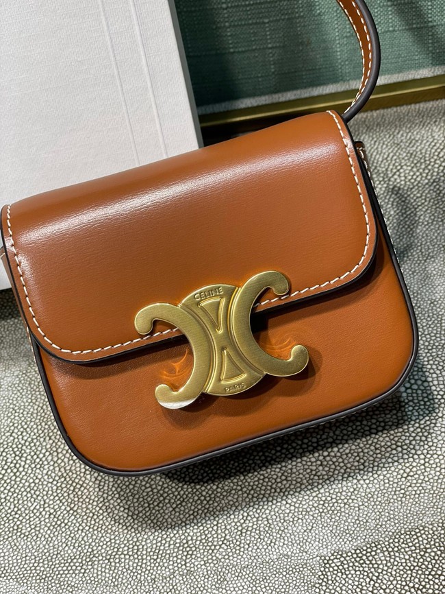 Celine MINI TRIOMPHE IN CALFSKIN 10I512 tan