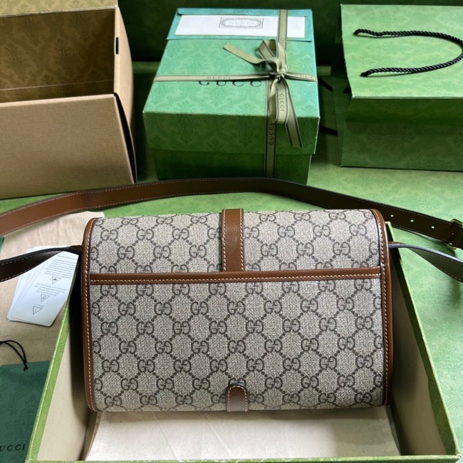 Gucci GG messenger bag with Interlocking G 745679 Brown