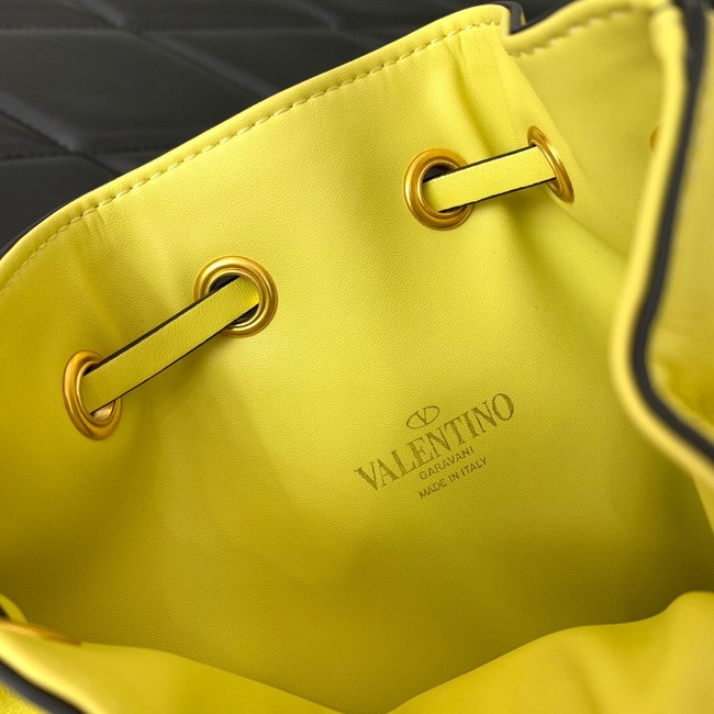 VALENTINO VLOGO SIGNATURE Lambskin Mini Bucket Bag FI16 yellow