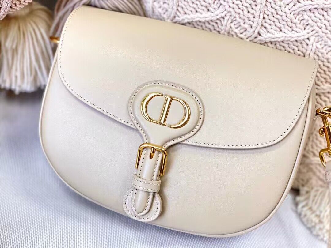 MEDIUM DIOR BOBBY BAG Box Calfskin M9319 Cream