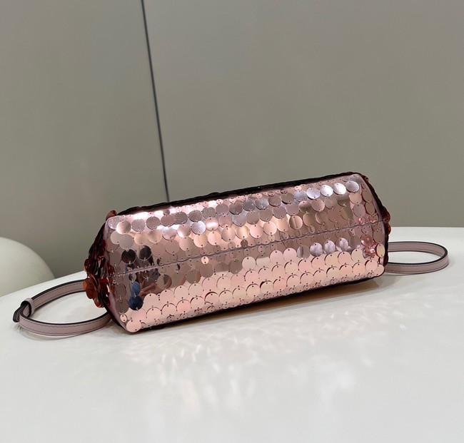 Fendi First Small sequinned bag 8BP129 pink