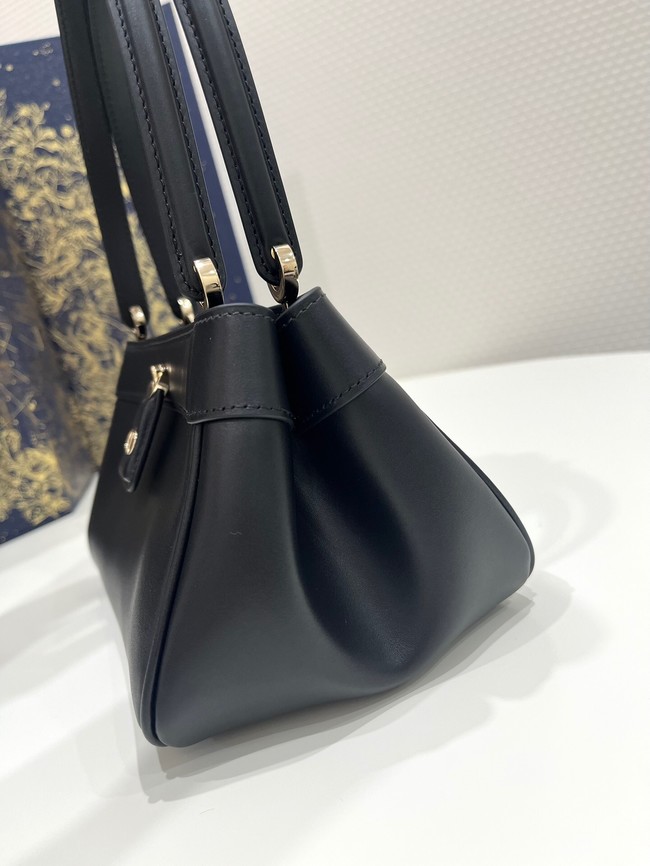 SMALL DIOR KEY BAG Black Box Calfskin M1844O