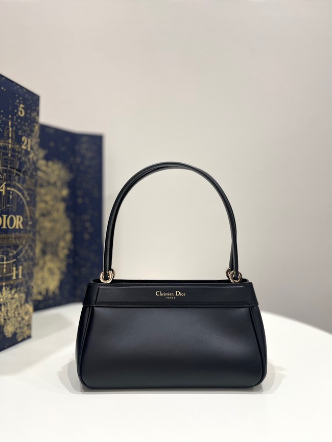 SMALL DIOR KEY BAG Black Box Calfskin M1844O