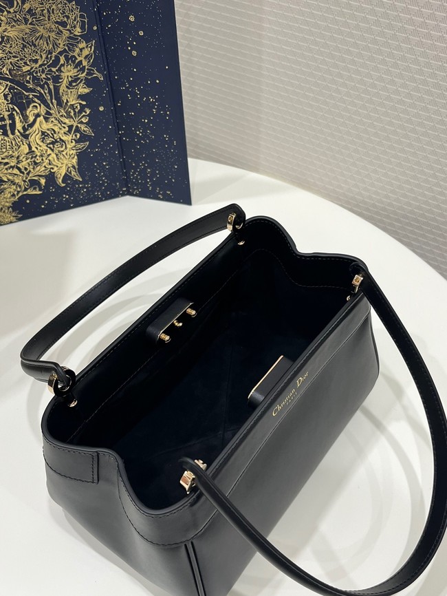 SMALL DIOR KEY BAG Black Box Calfskin M1844O