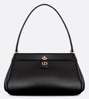 SMALL DIOR KEY BAG Black Box Calfskin M1844O