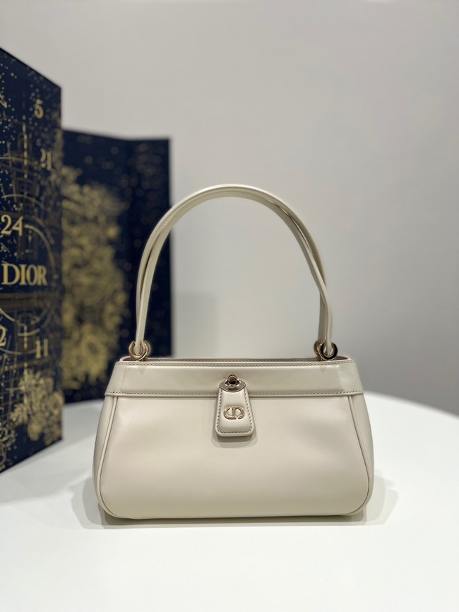 SMALL DIOR KEY BAG Dusty Ivory Box Calfskin M1844O