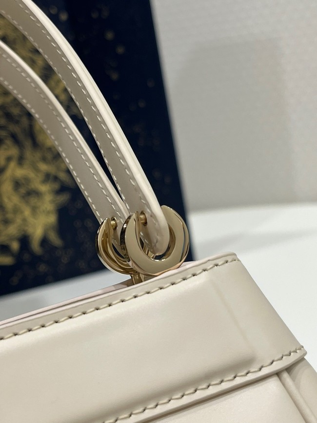 SMALL DIOR KEY BAG Dusty Ivory Box Calfskin M1844O