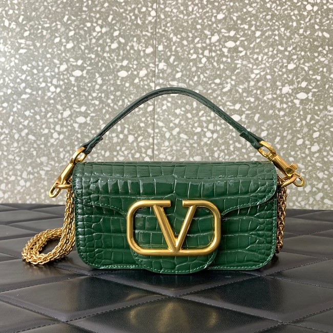 VALENTINO GARAVANI Loco Calf leather bag WA0K53 green