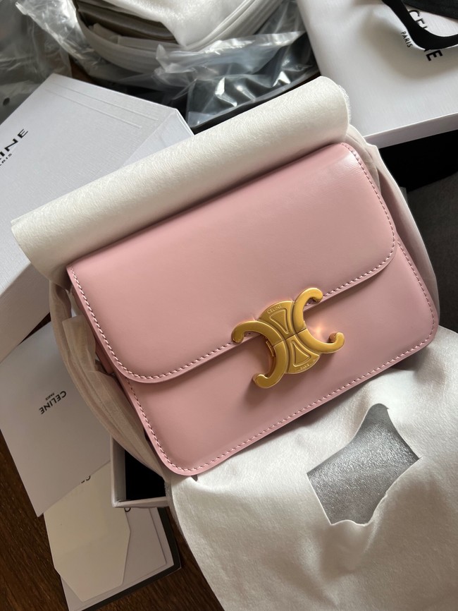 Celine TEEN TRIOMPHE BAG IN SHINY CALFSKIN LIMESTONE 188423 pink