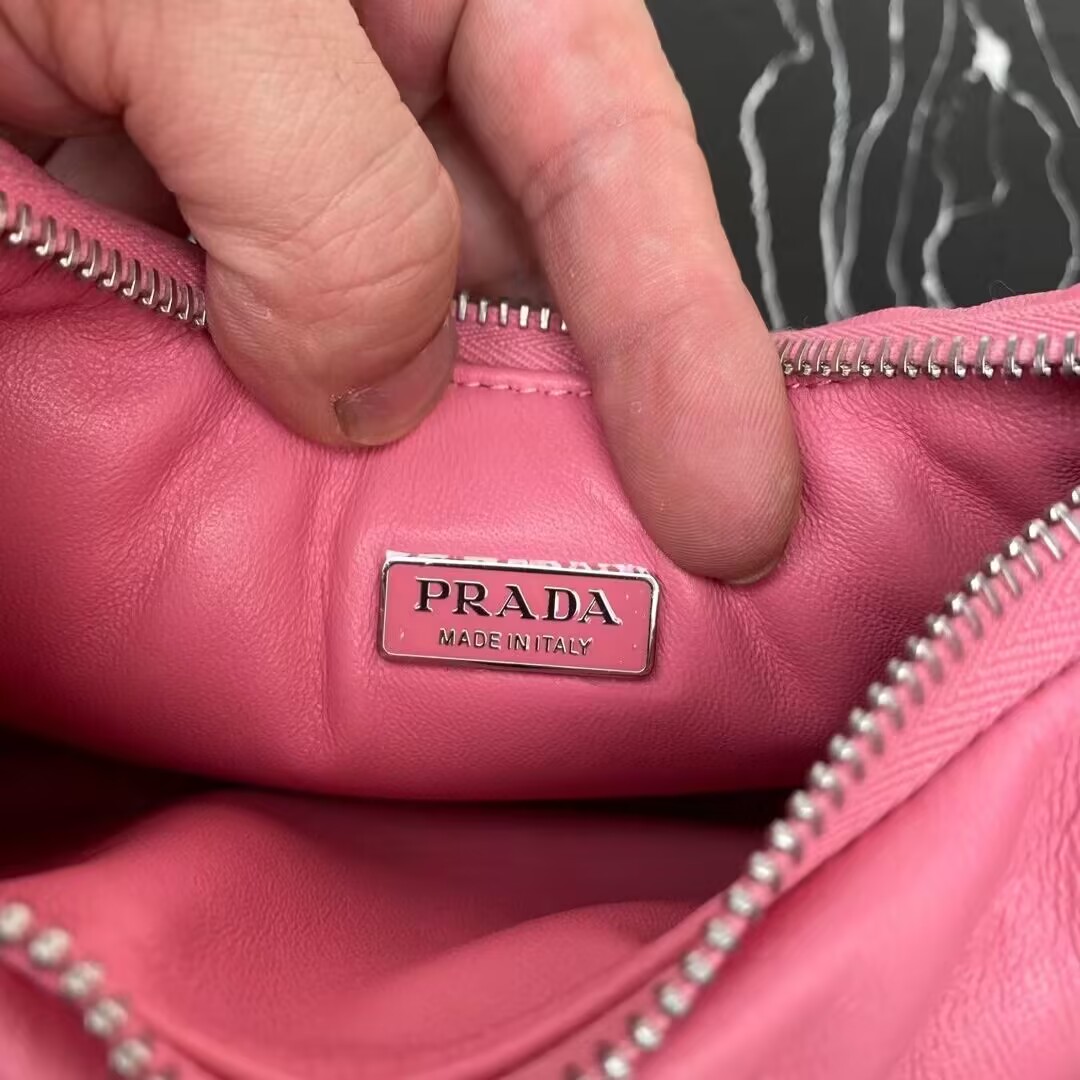 Prada Soft padded nappa leather mini-bag 1BA384 pink