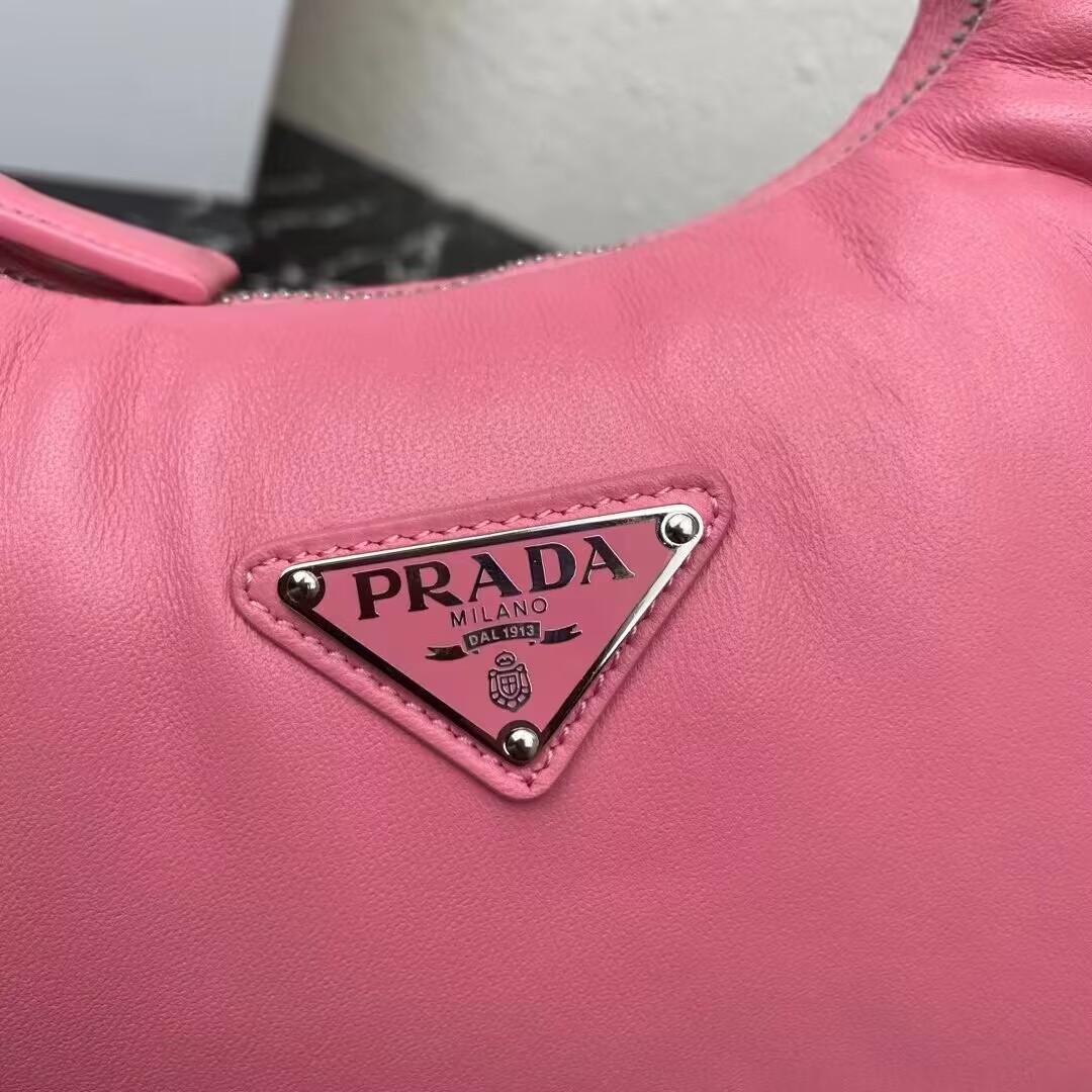 Prada Soft padded nappa leather mini-bag 1BA384 pink