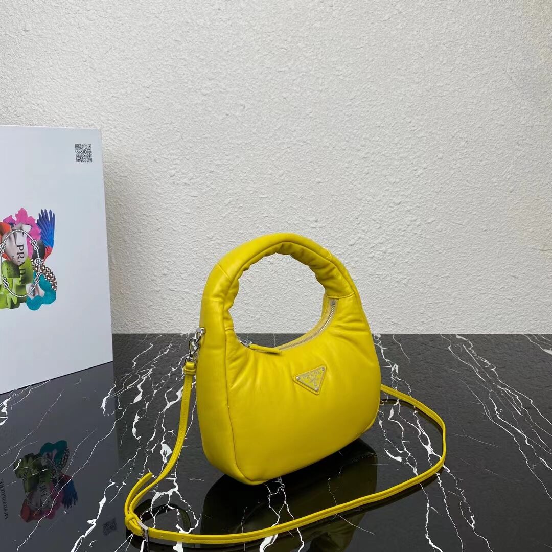 Prada Soft padded nappa leather mini-bag 1BA384 yellow