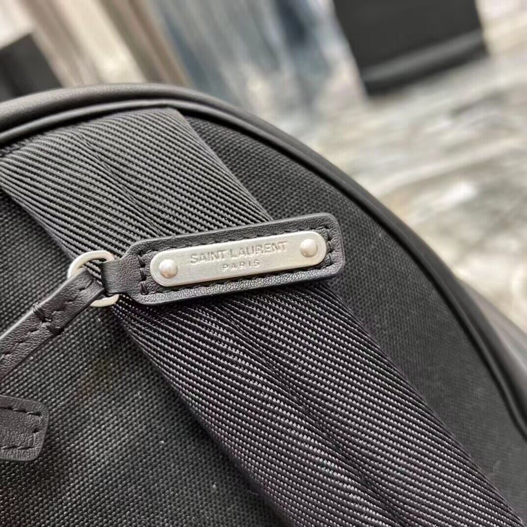 SAINT LAURENT LEATHER large knapsack A886653 black