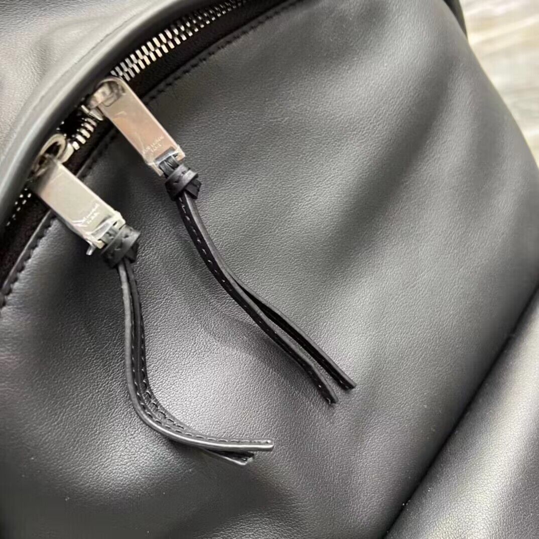 SAINT LAURENT LEATHER small knapsack Y886654 black