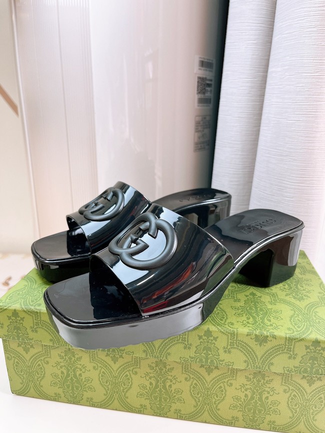 Gucci Womens Double G slide sandal heel height 5.5CM 93351-2