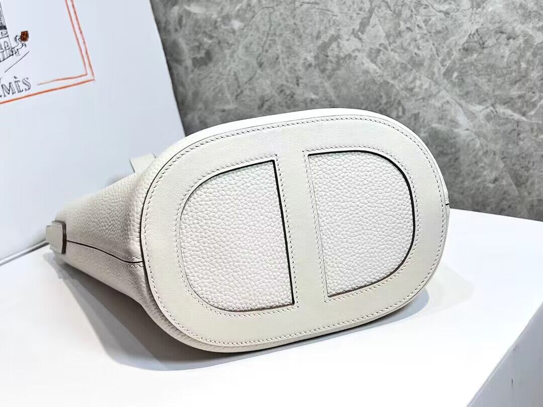 Hermes Original Togo Leather Bag H3602 White