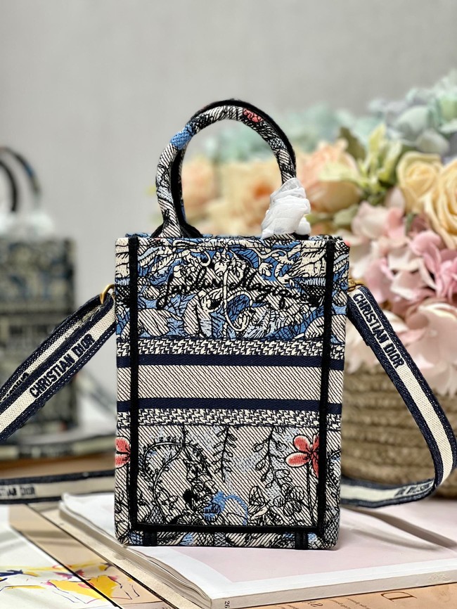 MINI DIOR BOOK TOTE PHONE BAG Embroidery S5555CES-3