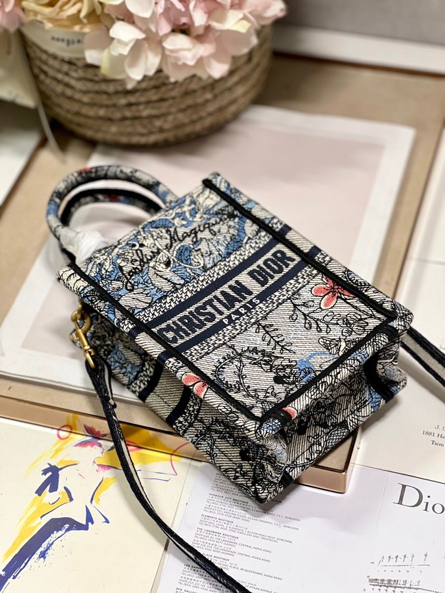 MINI DIOR BOOK TOTE PHONE BAG Embroidery S5555CES-3