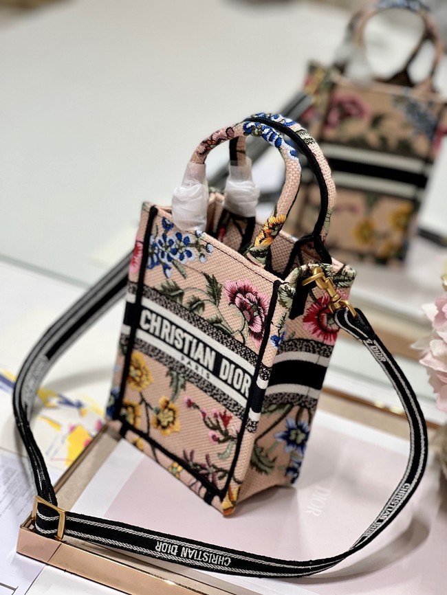 MINI DIOR BOOK TOTE PHONE BAG Embroidery S5555CES-4