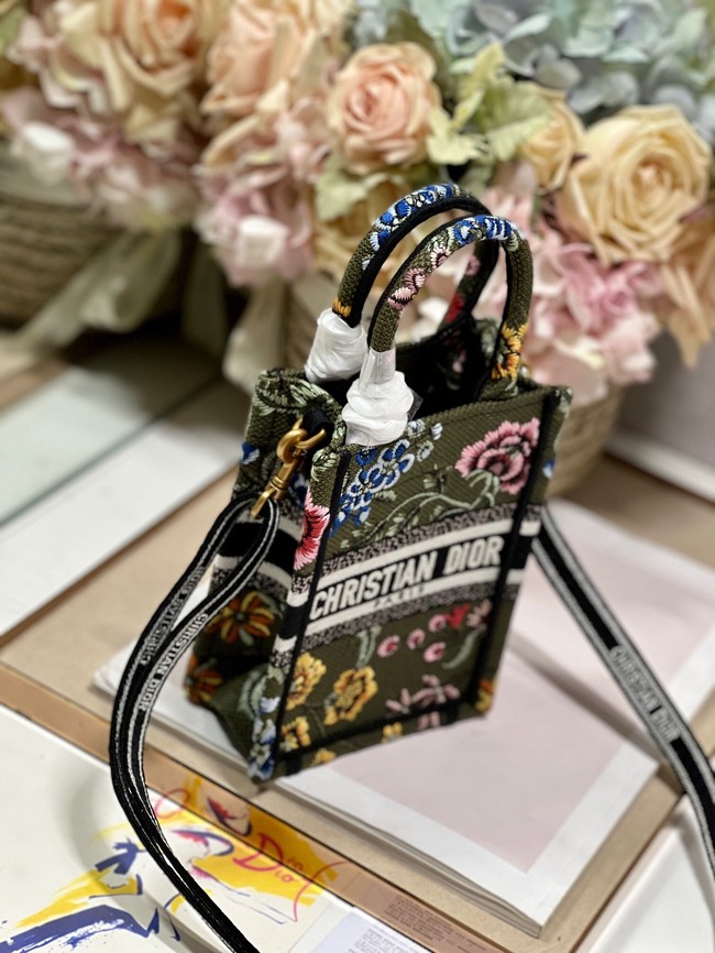 MINI DIOR BOOK TOTE PHONE BAG Embroidery S5555CES-5