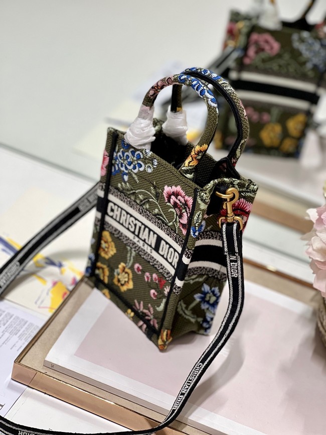 MINI DIOR BOOK TOTE PHONE BAG Embroidery S5555CES-5