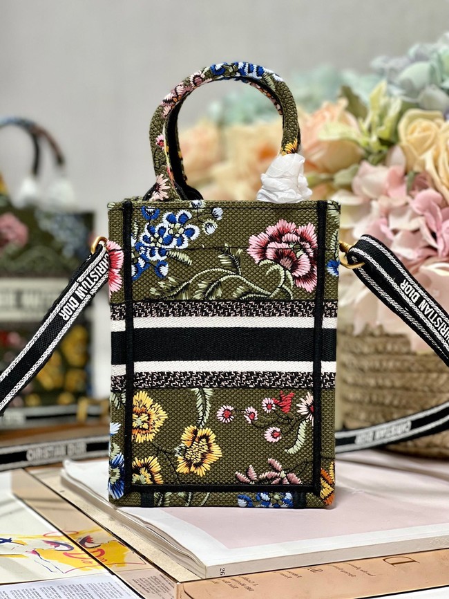 MINI DIOR BOOK TOTE PHONE BAG Embroidery S5555CES-5