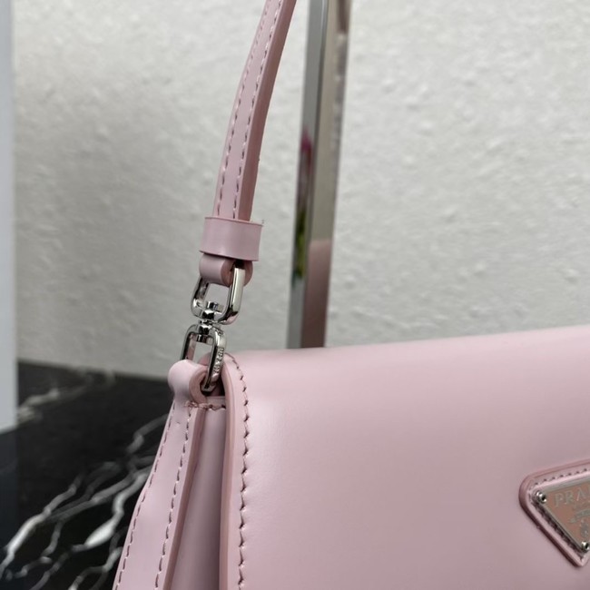 Prada Cleo brushed leather shoulder bag with flap 1BD311 Lavender