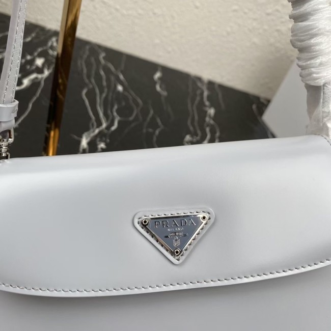 Prada Cleo brushed leather shoulder bag with flap 1BD311 light blue