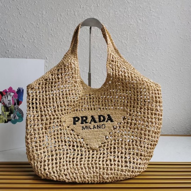 Prada Crochet tote bag 1BG424 apricot