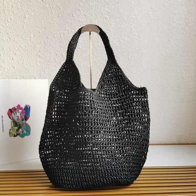 Prada Crochet tote bag 1BG424 black