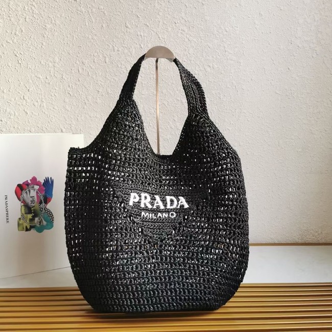 Prada Crochet tote bag 1BG424 black