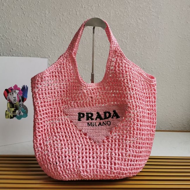 Prada Crochet tote bag 1BG424 pink