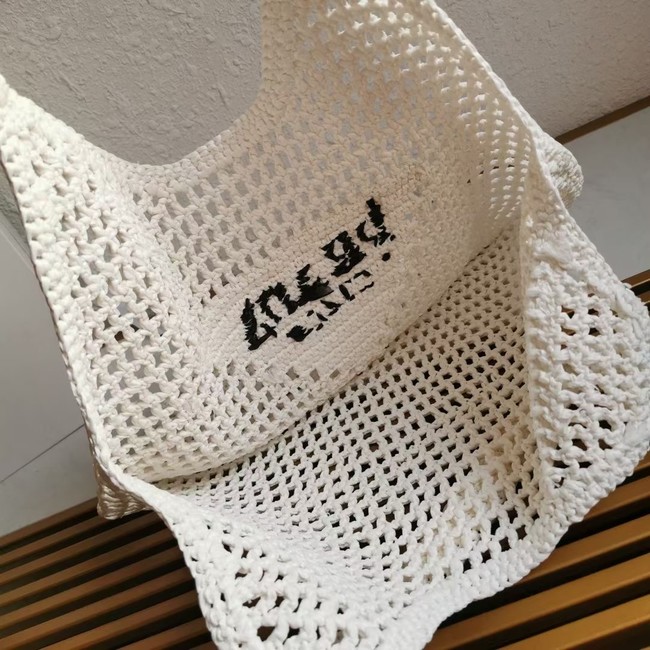 Prada Crochet tote bag 1BG424 white