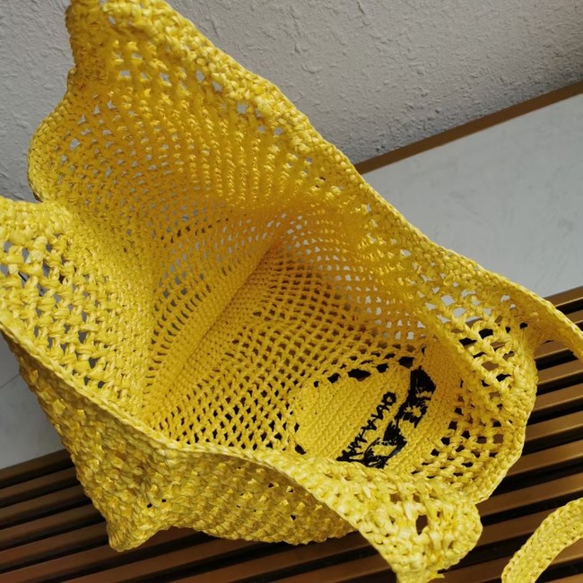 Prada Crochet tote bag 1BG424 yellow