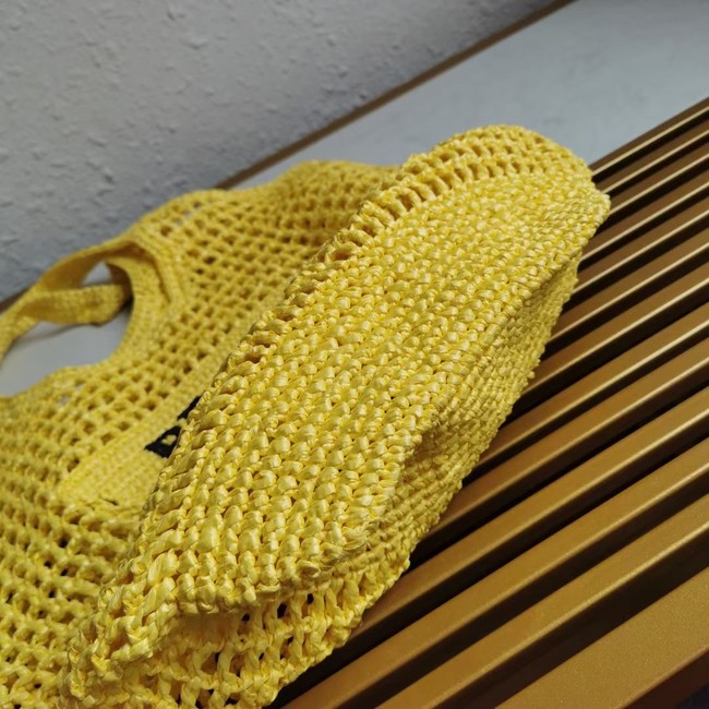 Prada Crochet tote bag 1BG424 yellow