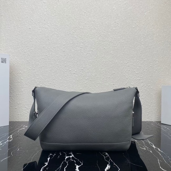 Prada Leather bag with shoulder strap 2VH165 gray