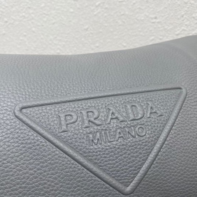 Prada Leather bag with shoulder strap 2VH165 gray