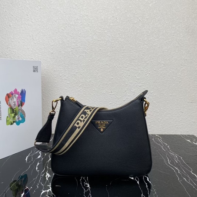 Prada Leather shoulder bag 1BC178 black