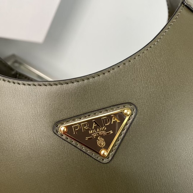 Prada Leather shoulder bag 1BC179 khaki