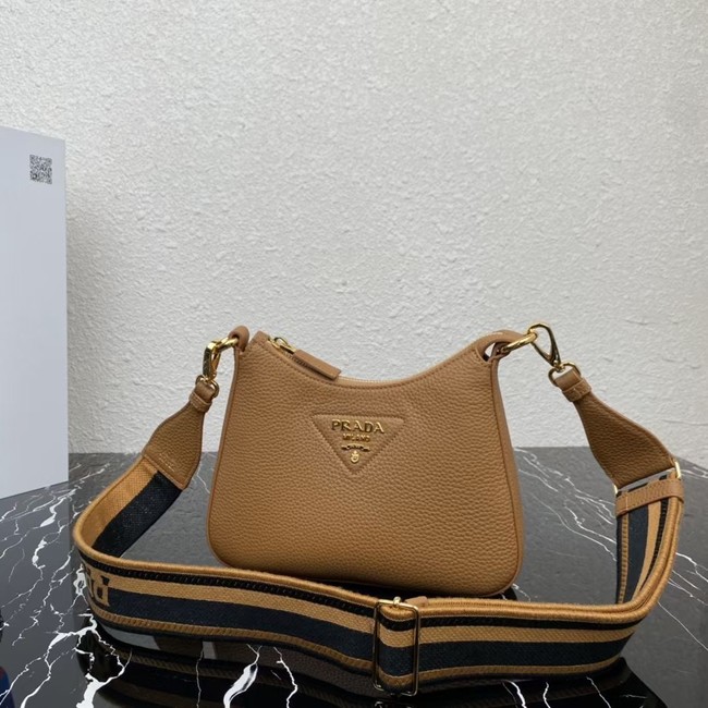 Prada Leather shoulder bag 1BH193 Caramel