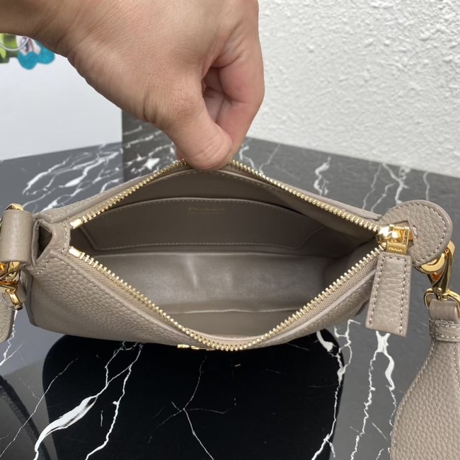 Prada Leather shoulder bag 1BH193 gray