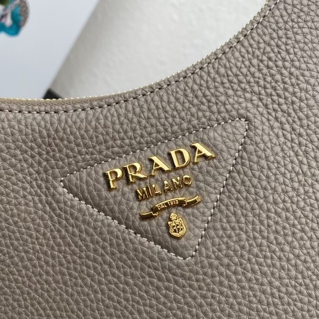 Prada Leather shoulder bag 1BH193 gray