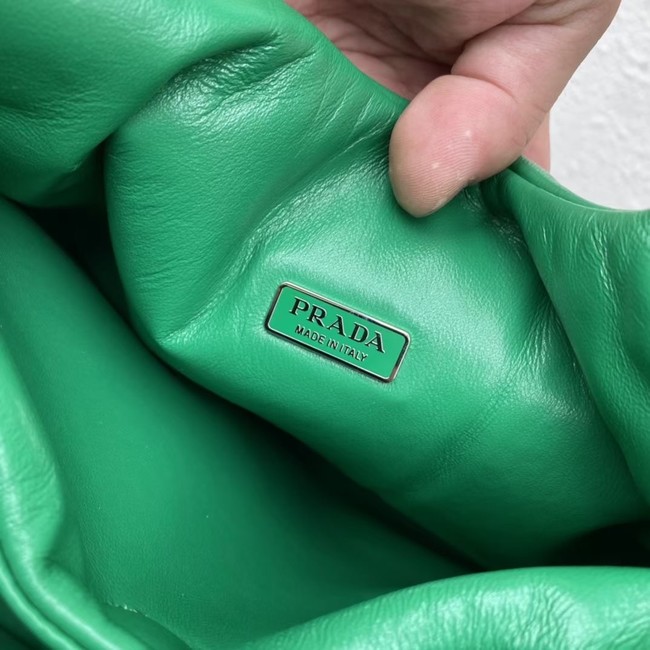 Prada Medium padded Soft nappa leather bag 1BG413 green