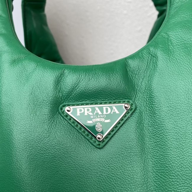 Prada Medium padded Soft nappa leather bag 1BG413 green