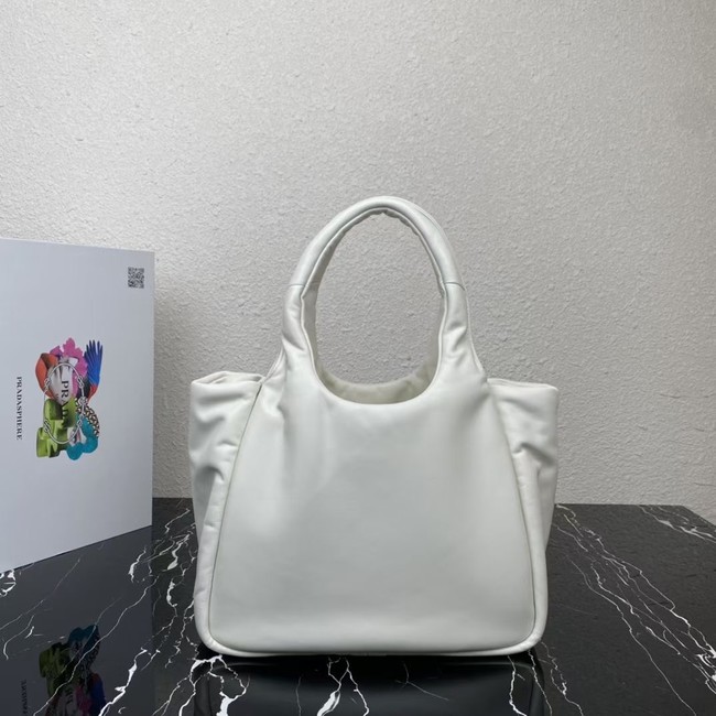 Prada Medium padded Soft nappa leather bag 1BG413 white