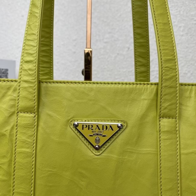 Prada Small antique nappa leather tote 1BG459 yellow