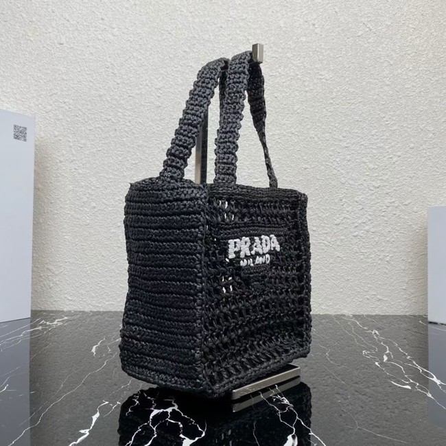 Prada small Crochet tote bag 1BG444 black