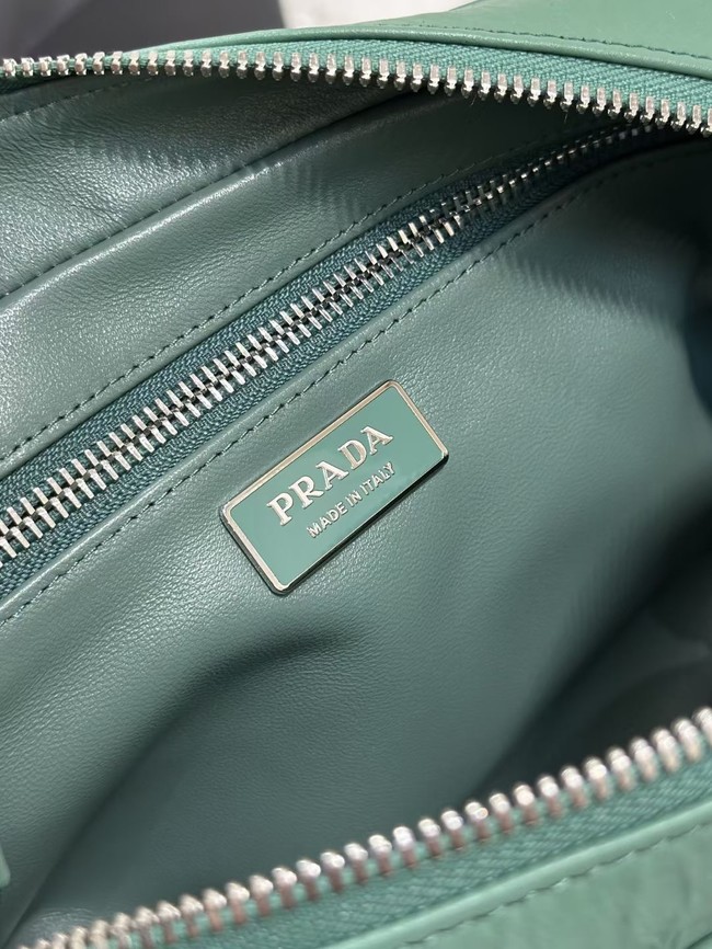 Prada Antique nappa leather multi-pocket top-handle bag 1BB099 green